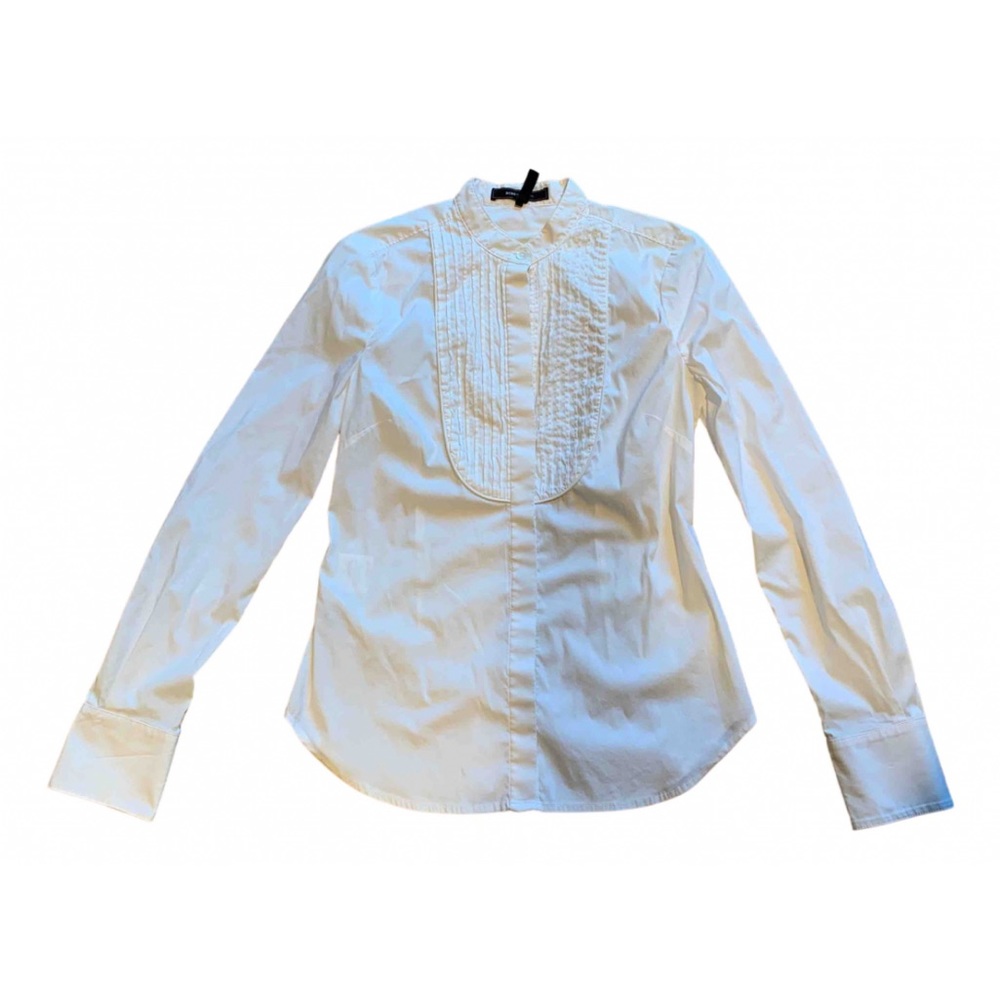 BCBG MAX AZRIA White Ruffled Shirt XS